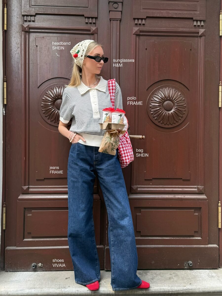 Chic Summer Look with Flare Jeans
