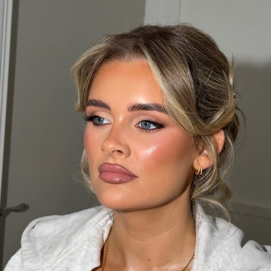 Elegant and chic wedding guest makeup look