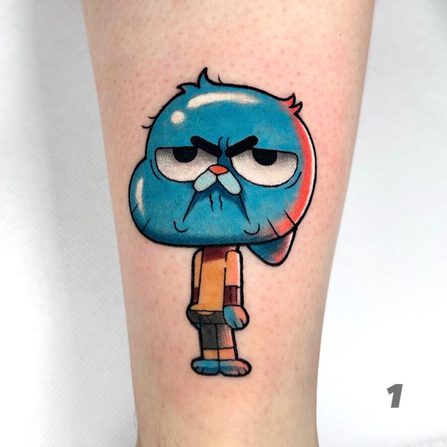 Quirky Gumball Tattoo with Attitude