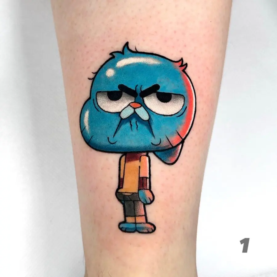 Quirky Gumball Tattoo with Attitude
