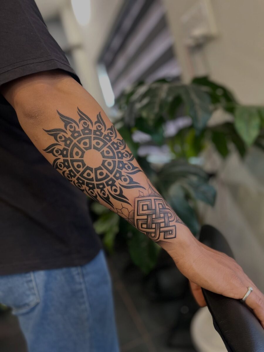Bold Mandala Half Sleeve Tattoo Masterpiece