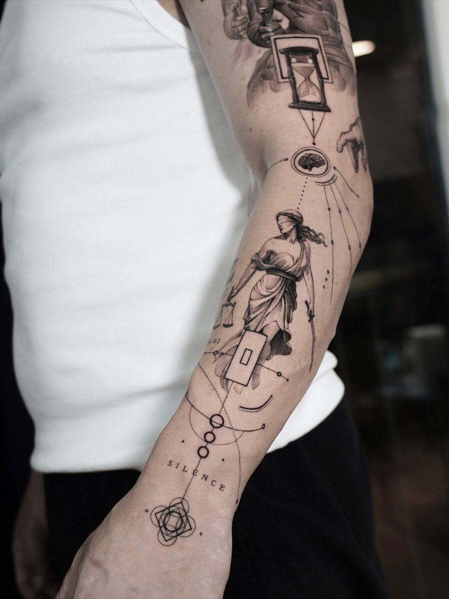 Unique Conceptual Half Sleeve Tattoo Art