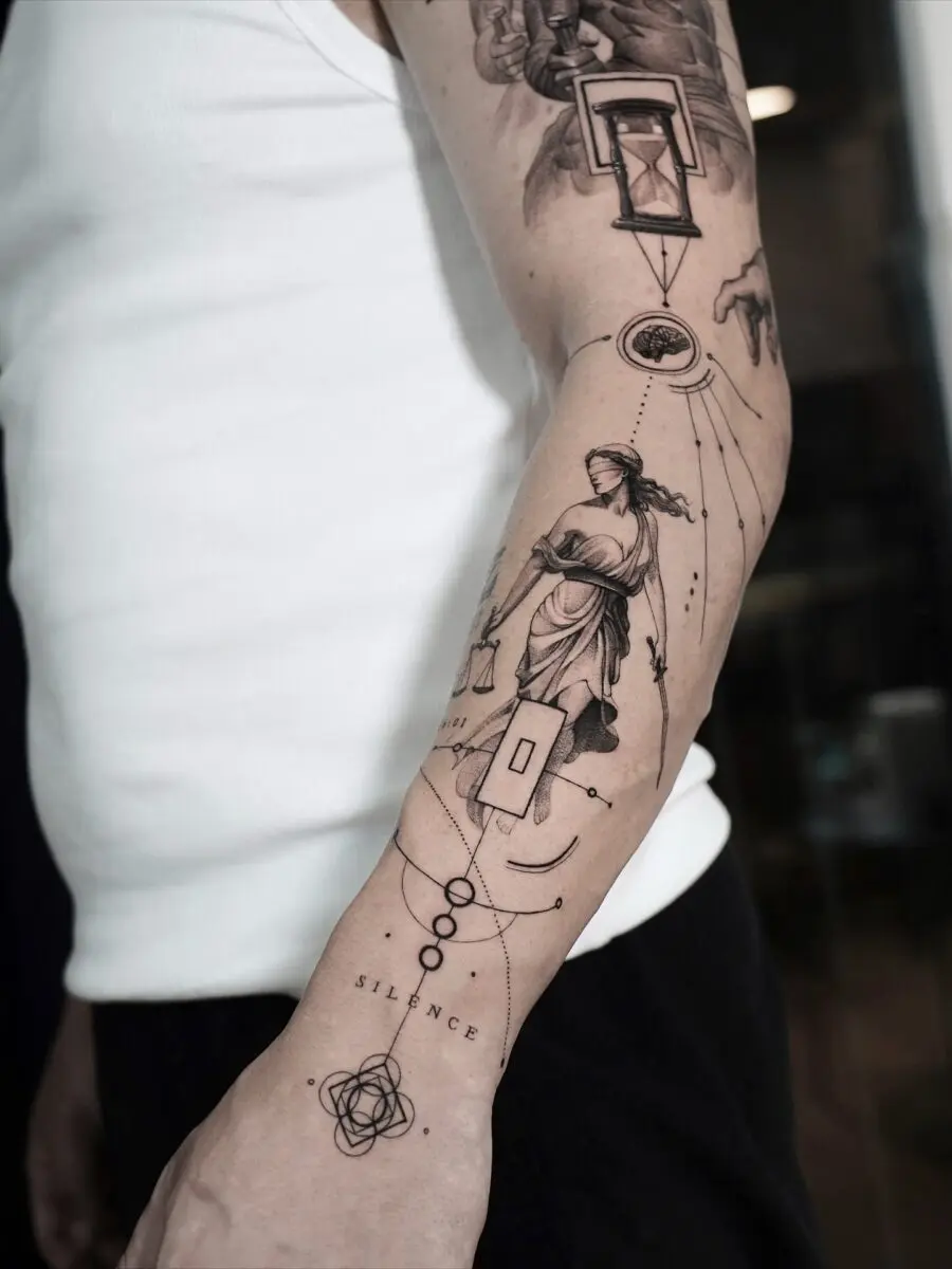 Unique Conceptual Half Sleeve Tattoo Art