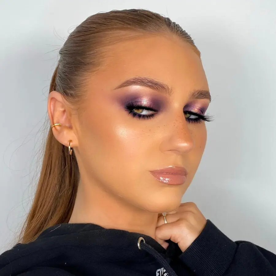 Stunning purple halo eye technique