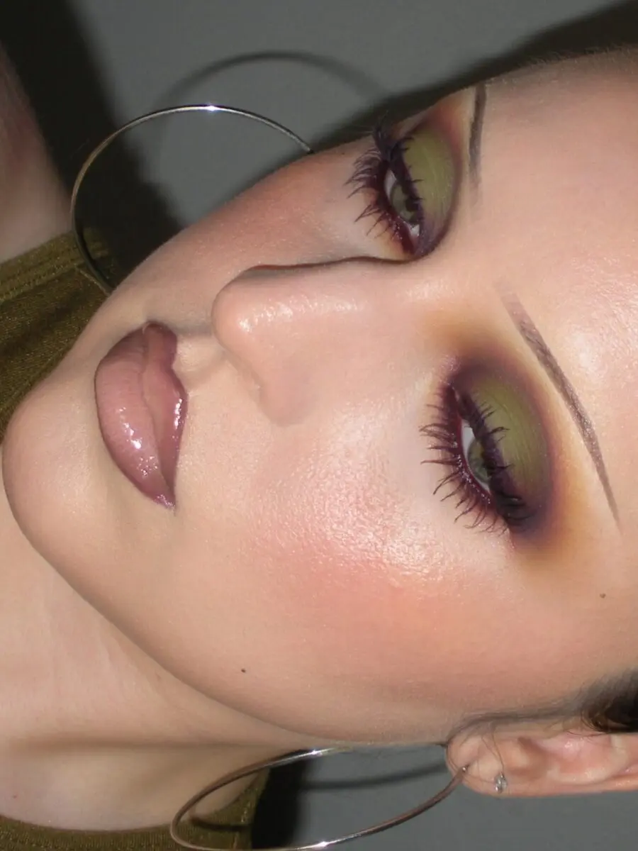 Stunning Halo Eye in Vibrant Green and Purple