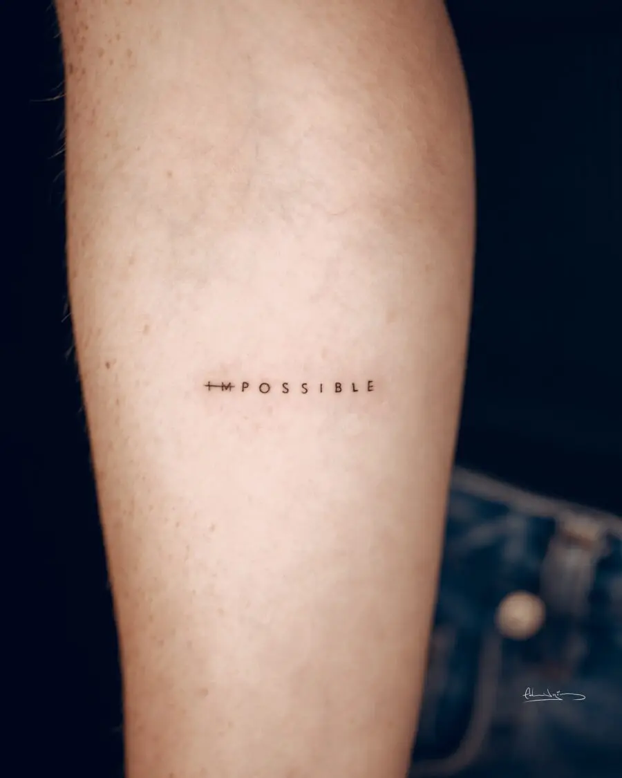 Minimalist tattoo embodying resilience and determination