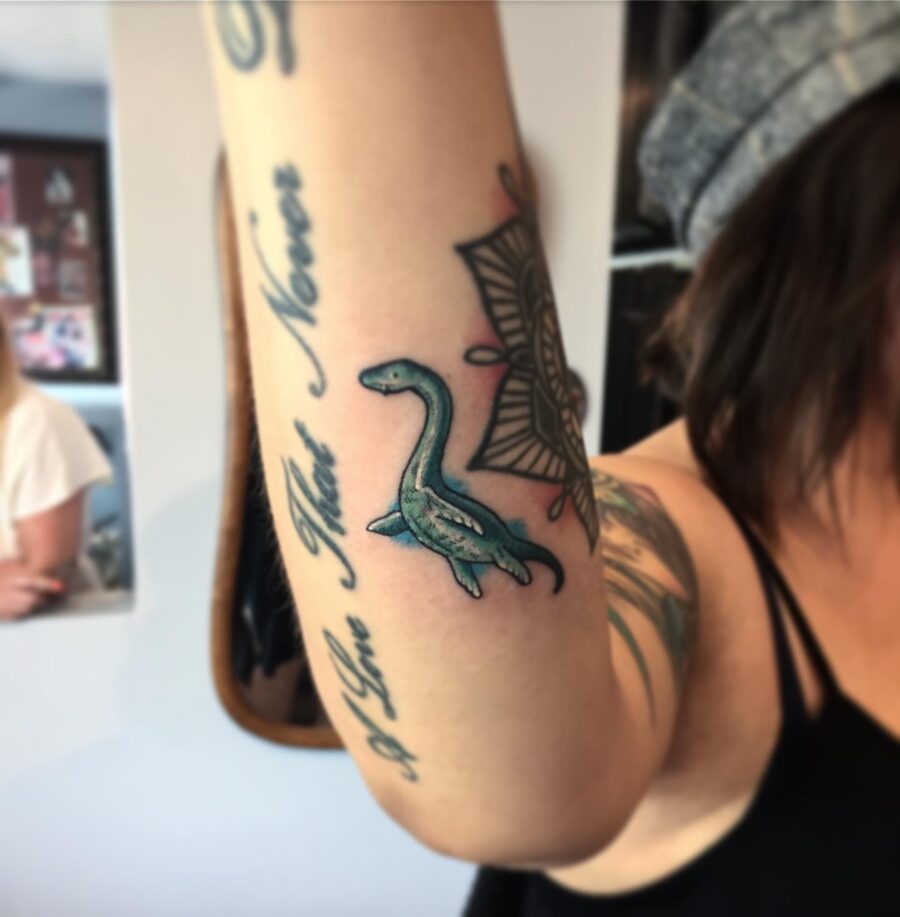 Charming Loch Ness Monster Tattoo in Color