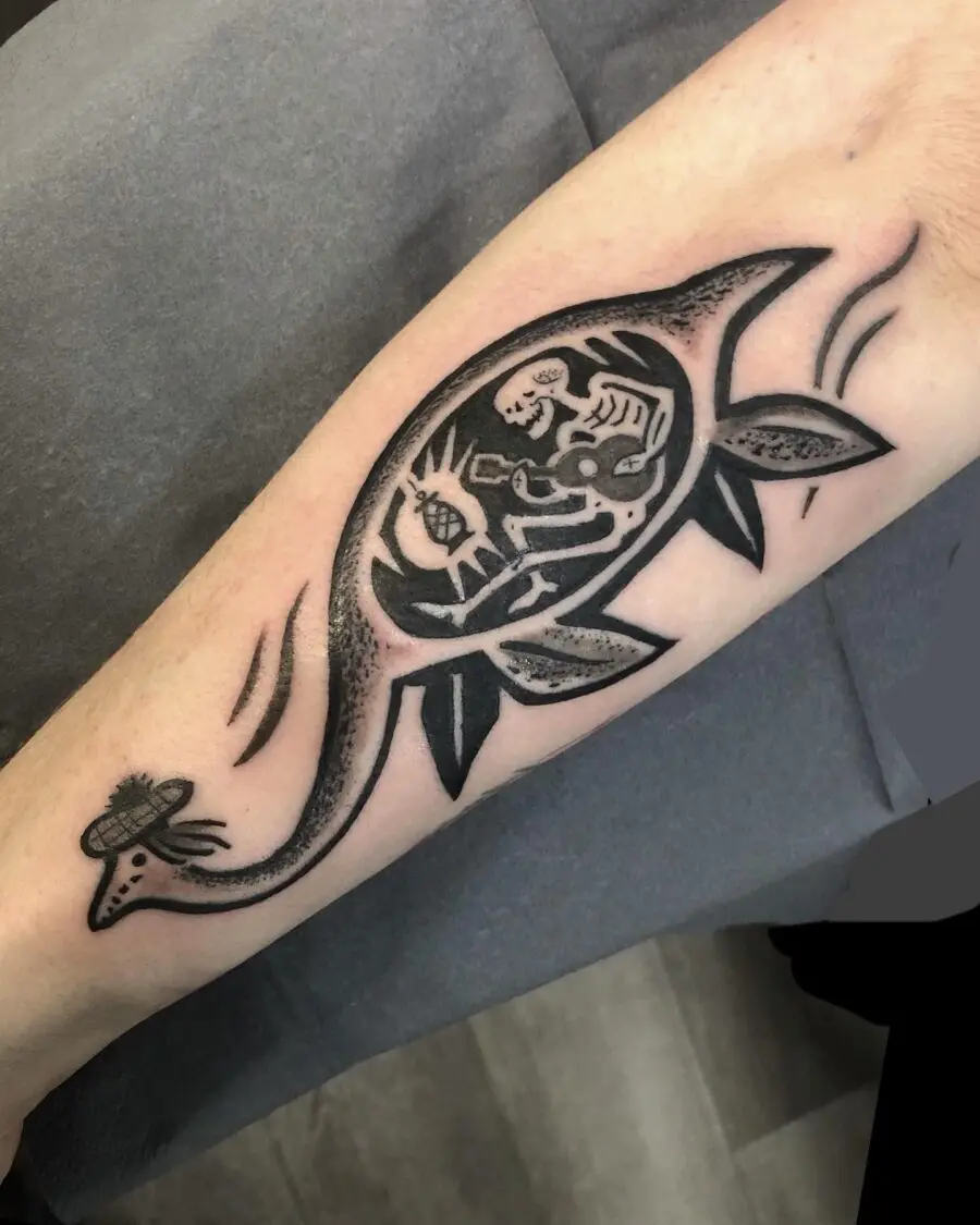 Unique Loch Ness Monster Tattoo Design Idea