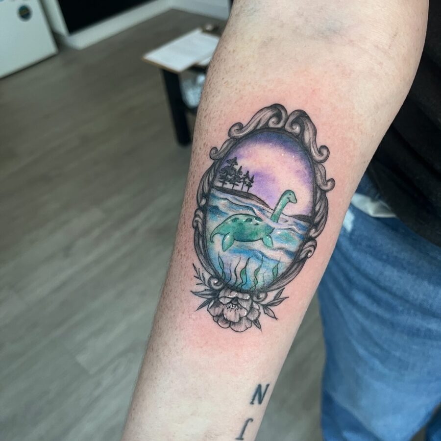 Enchanting Loch Ness Monster Tattoo Design