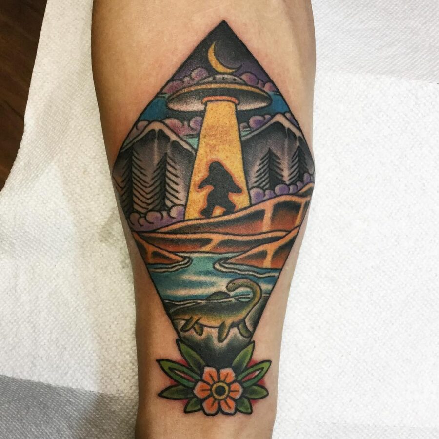 Captivating Loch Ness Monster Tattoo Design