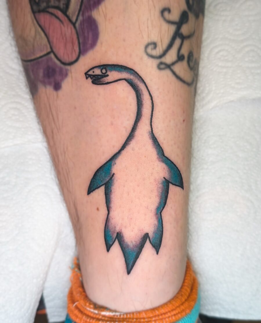 Charming Loch Ness Monster Tattoo Design