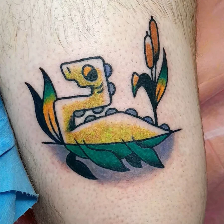 Charming Loch Ness Monster Tattoo Design