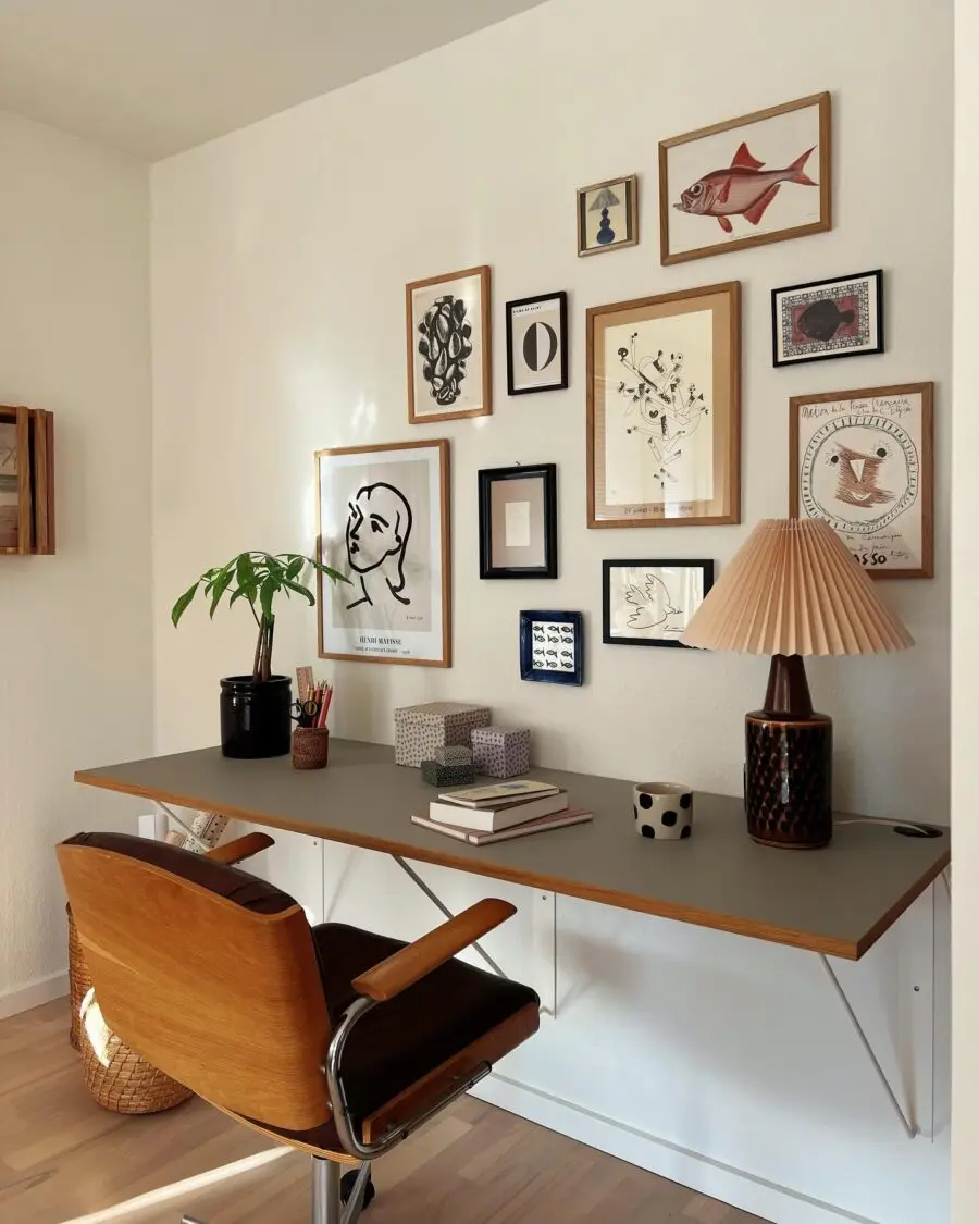 Stylish Mid-Century Home Office Vibes