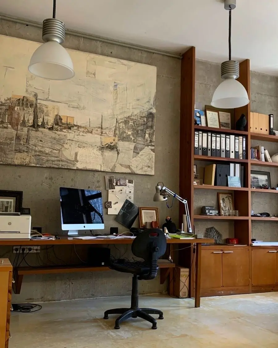 Stylish Mid-Century Home Office Design