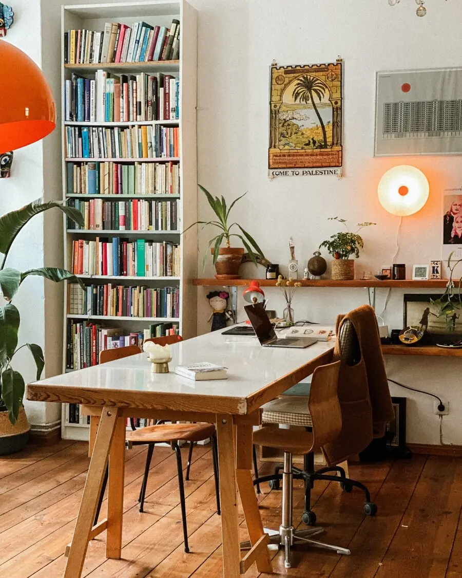 Stylish and Cozy Mid Century Home Office