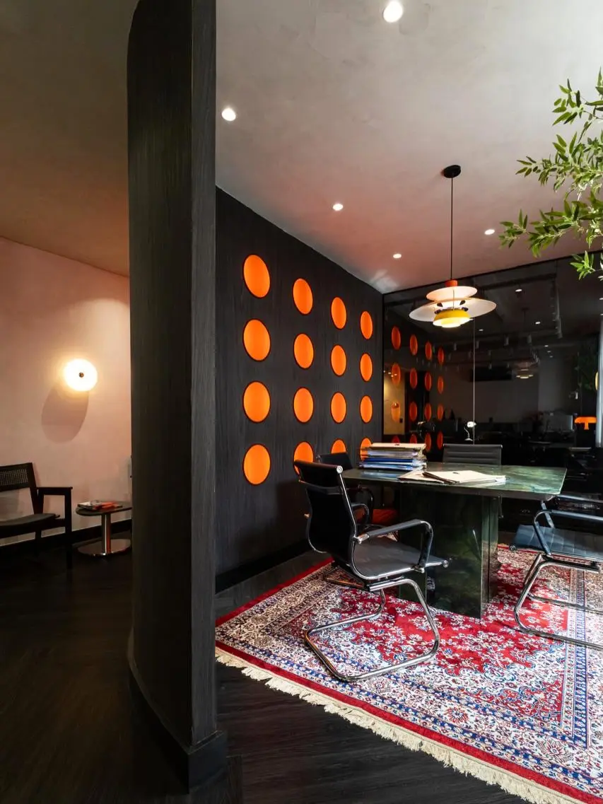 Vibrant Mid-Century Modern Office Space Design