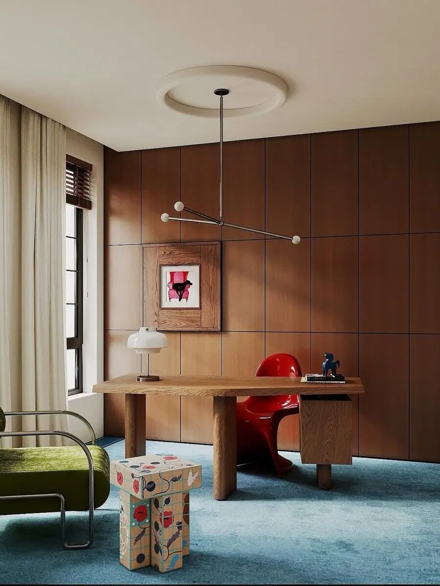 Stylish Mid-Century Modern Office Design