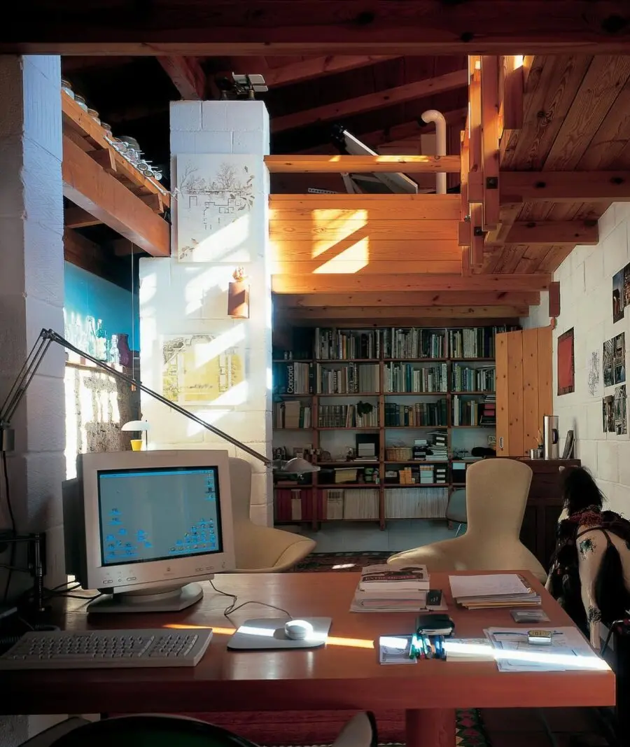 Cozy and Functional Mid-Century Office Vibes