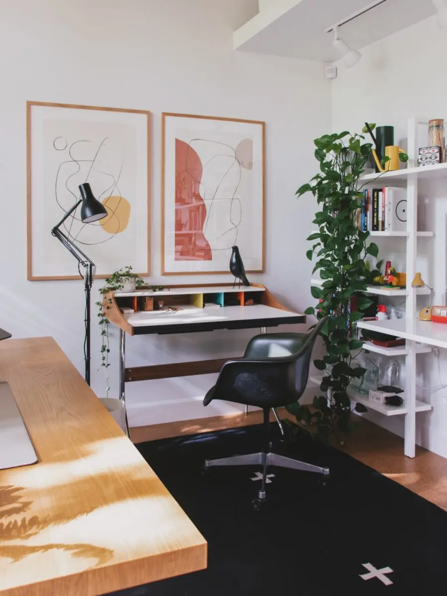 Chic Mid-Century Inspired Home Office Space