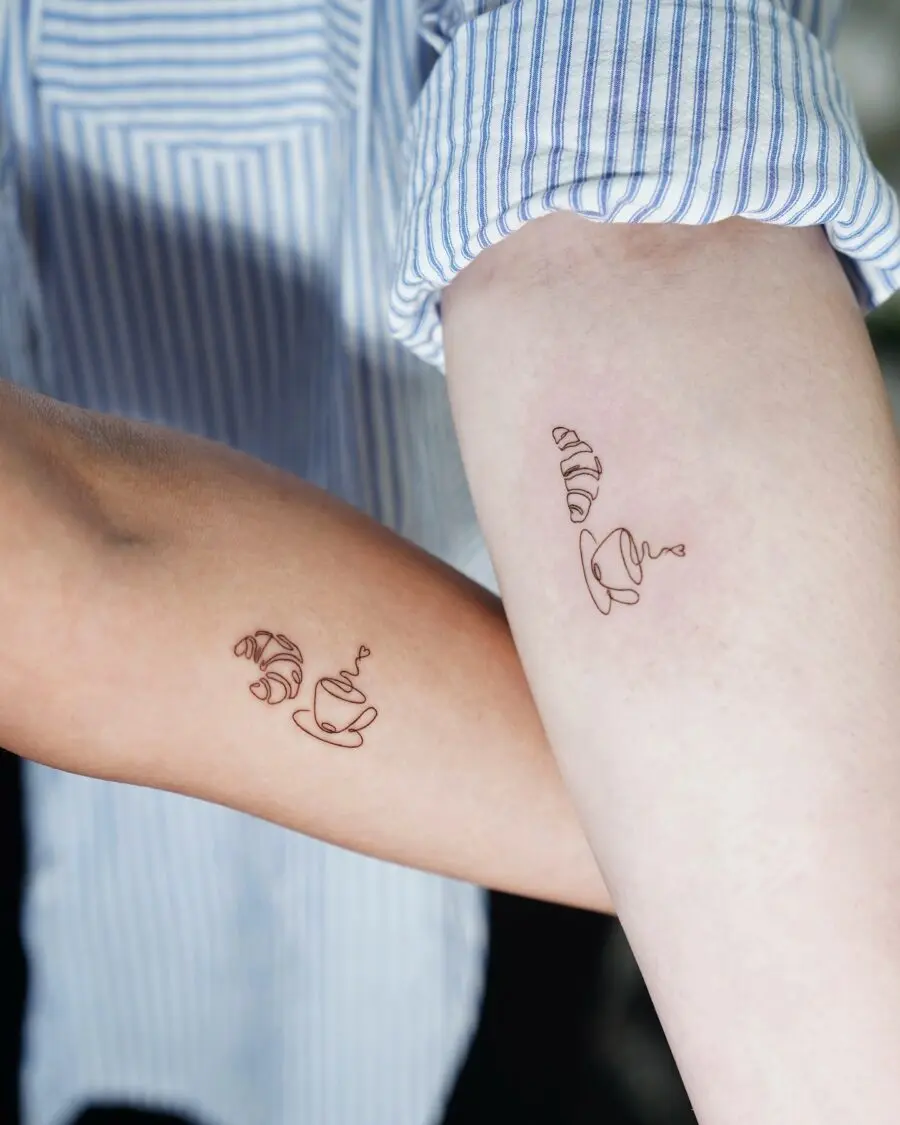 Chic Minimalist Croissant Tattoo Designs