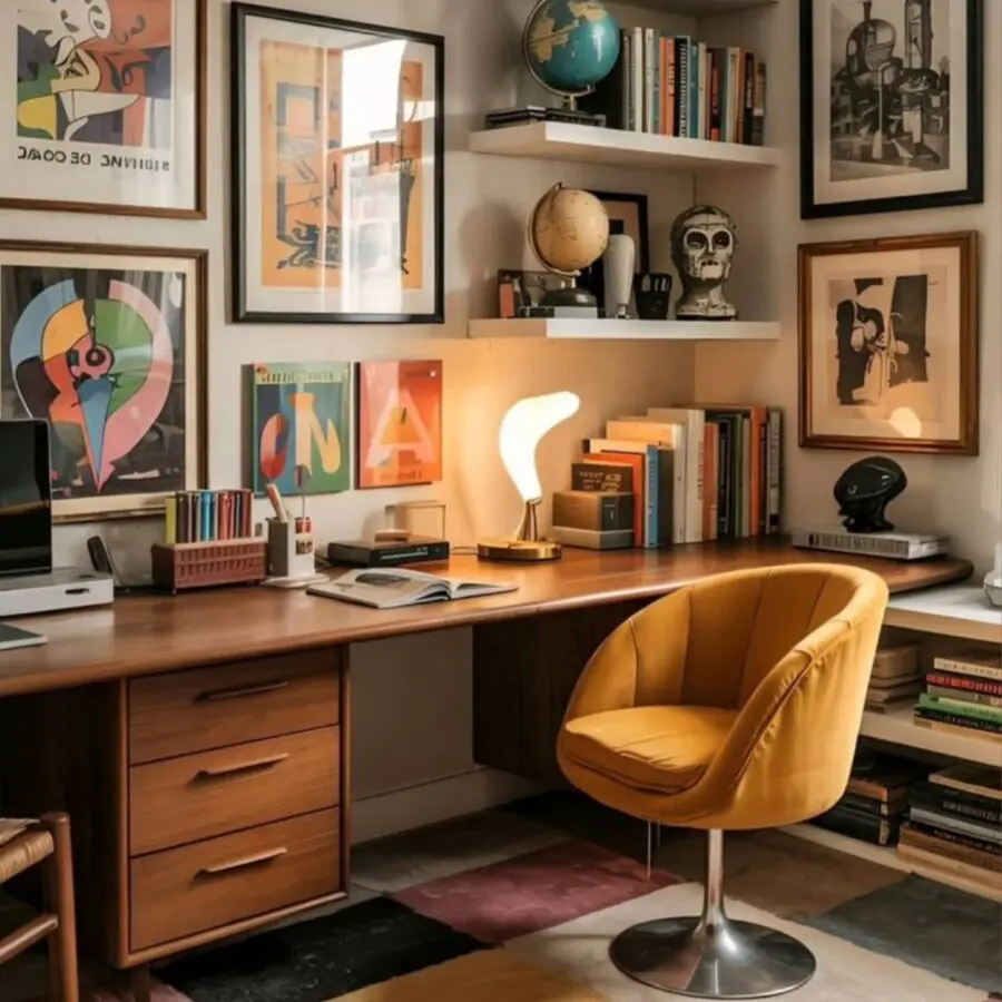 Stylish Mid-Century Home Office Inspiration