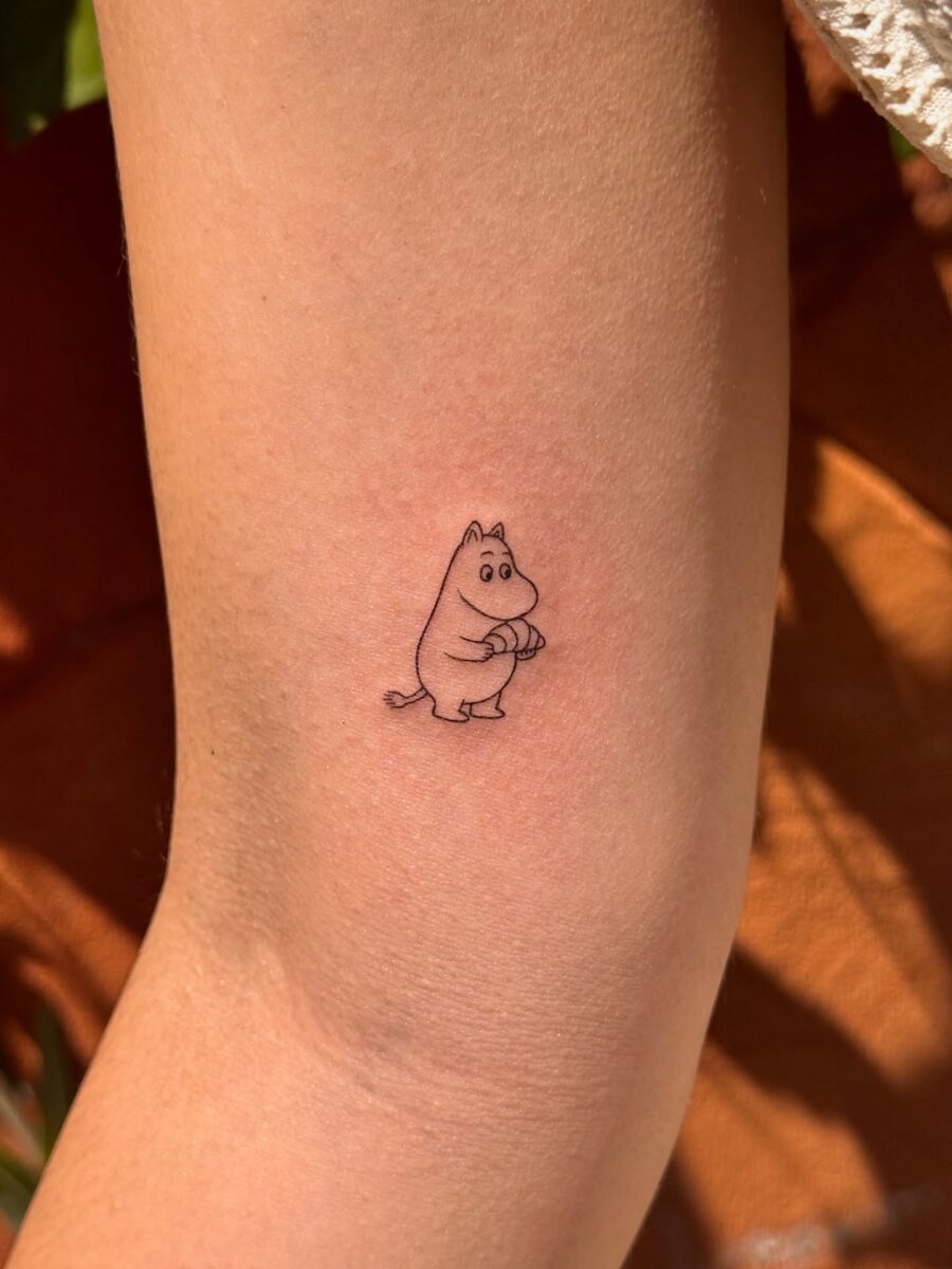 Charming Moomin Tattoo on the Arm