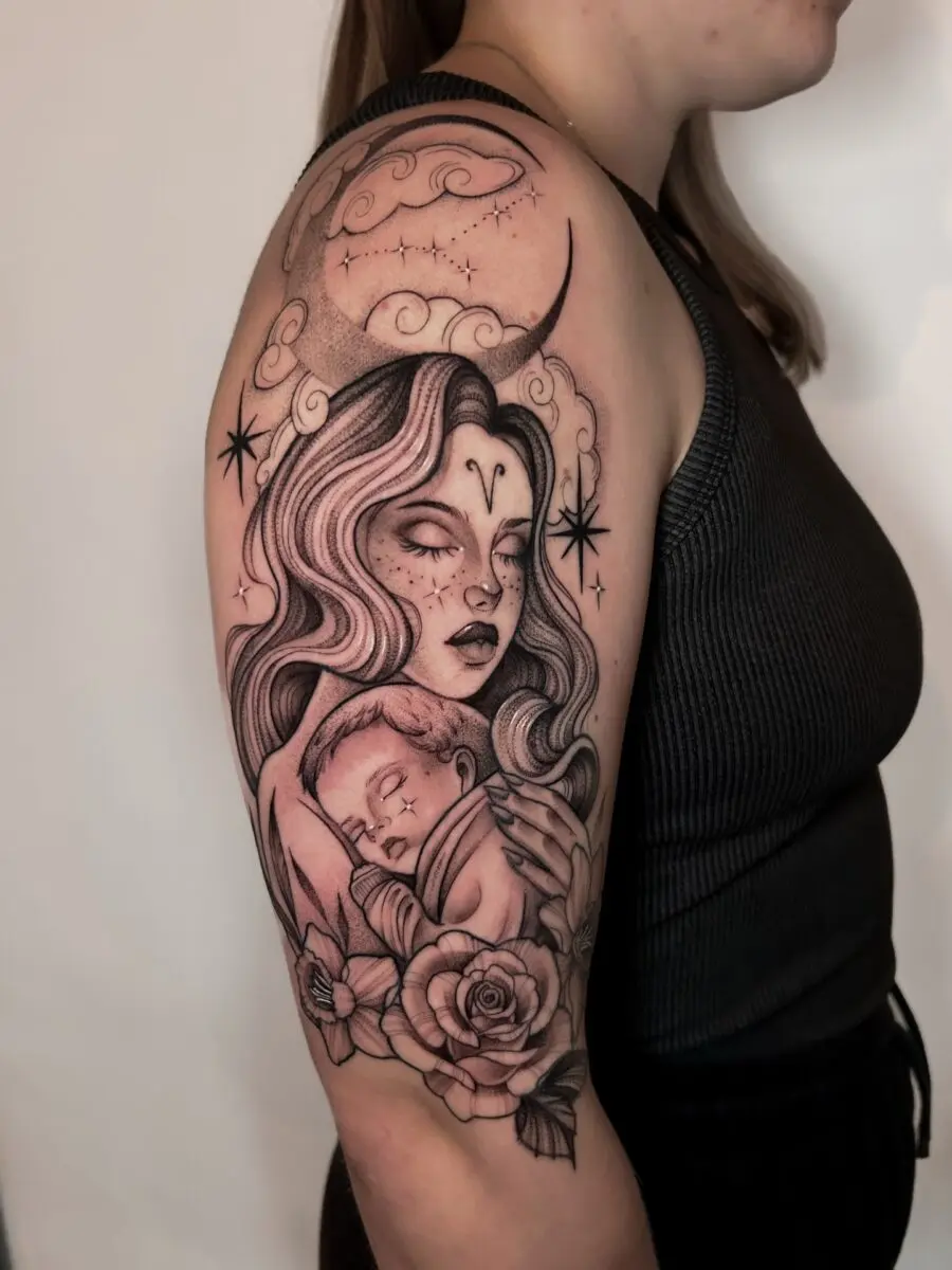 Symbolic bond depicted through exquisite tattoo artistry