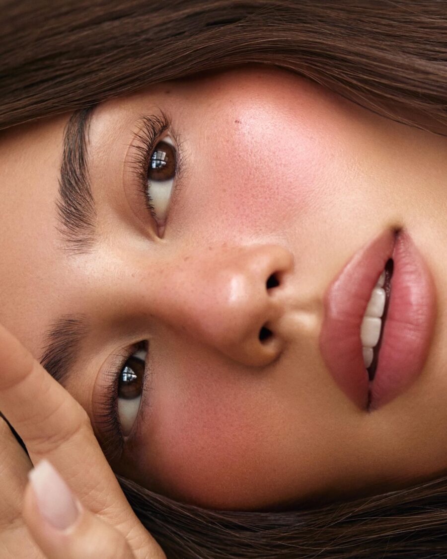 Radiant complexion with a soft flush of color