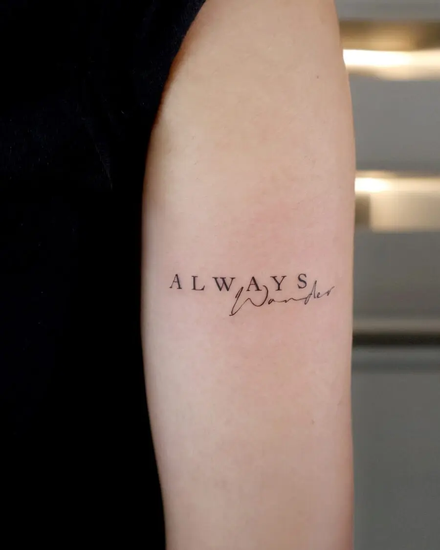 Elegant tattoo embodying a spirit of exploration