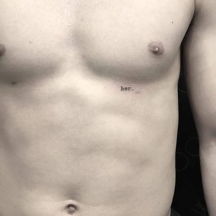 Sleek and meaningful one-word tattoo inspiration