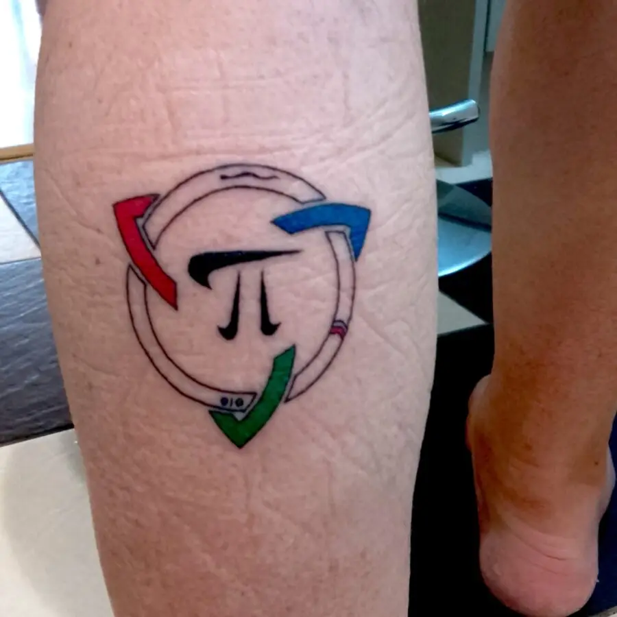 Colorful Pi Symbol with Creative Elements