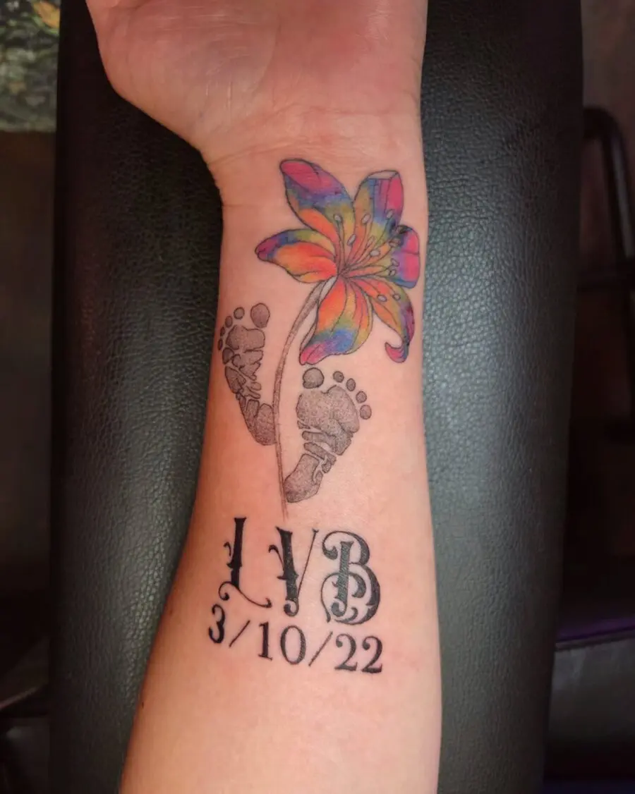 Colorful tribute to a rainbow baby