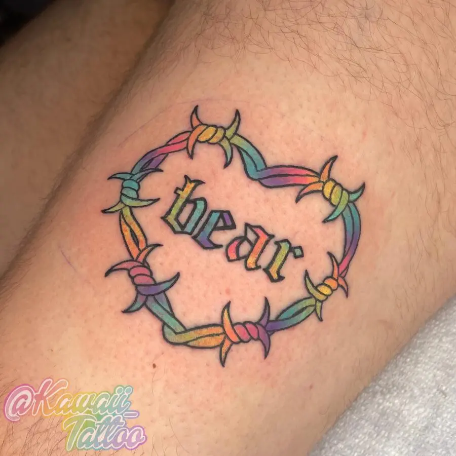 Colorful heart tattoo with meaning and style