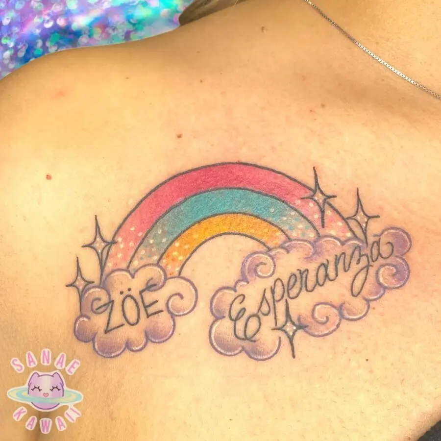 Colorful tribute to a cherished rainbow baby