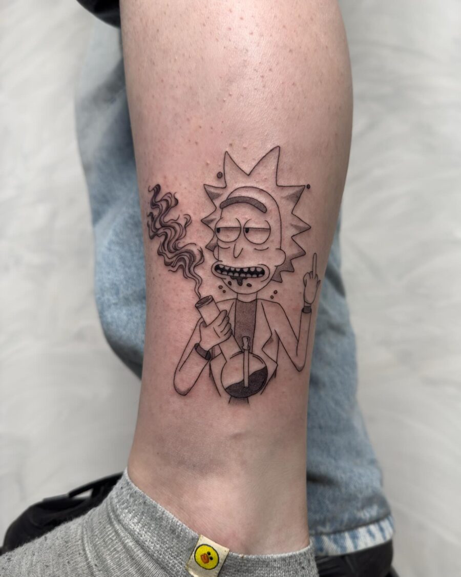 Stylized Rick Sanchez from popular animated series