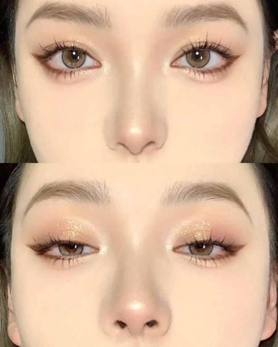 Glamorous eye makeup for small eyes