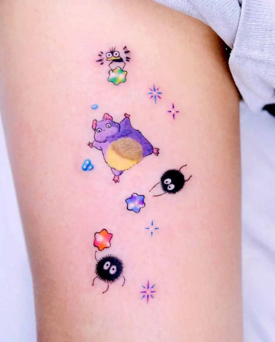 Charming Spirited Away Character Tattoo Design