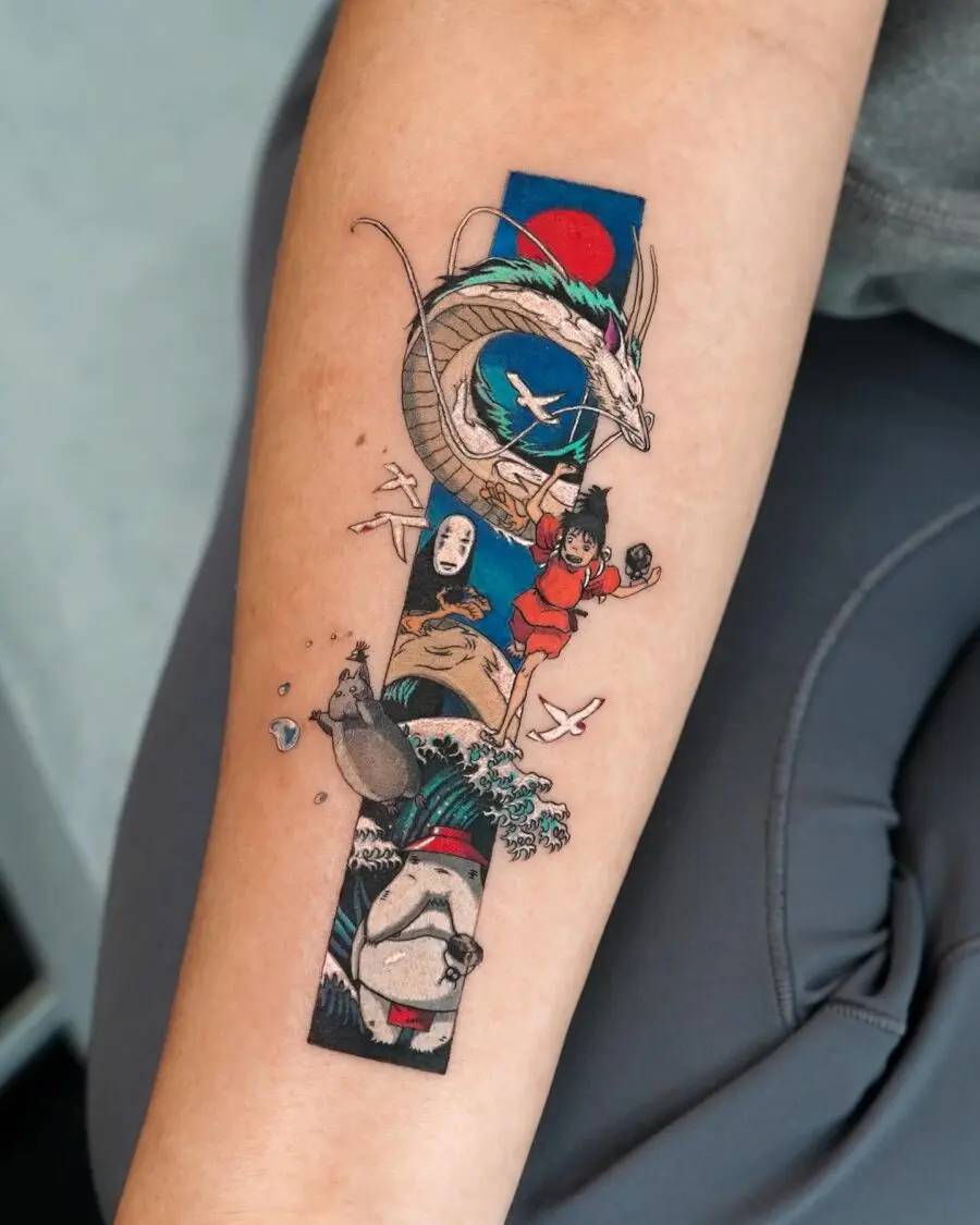 Magical Spirited Away Tattoo Design Transcends Reality