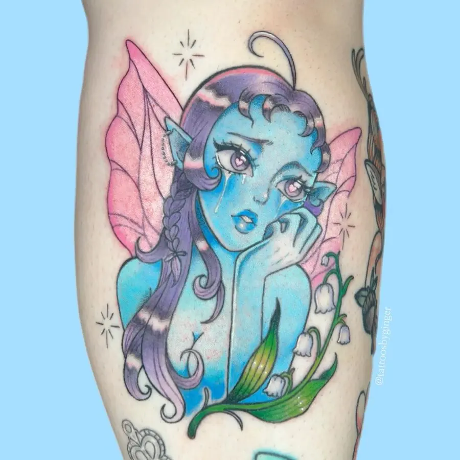 Captivating fairy tattoo inspired by Spirited Away