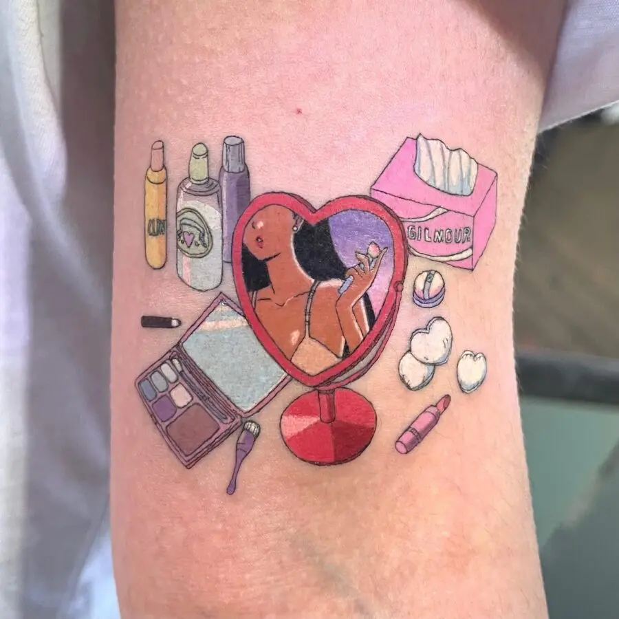 Vibrant tattoo celebrating femininity and beauty