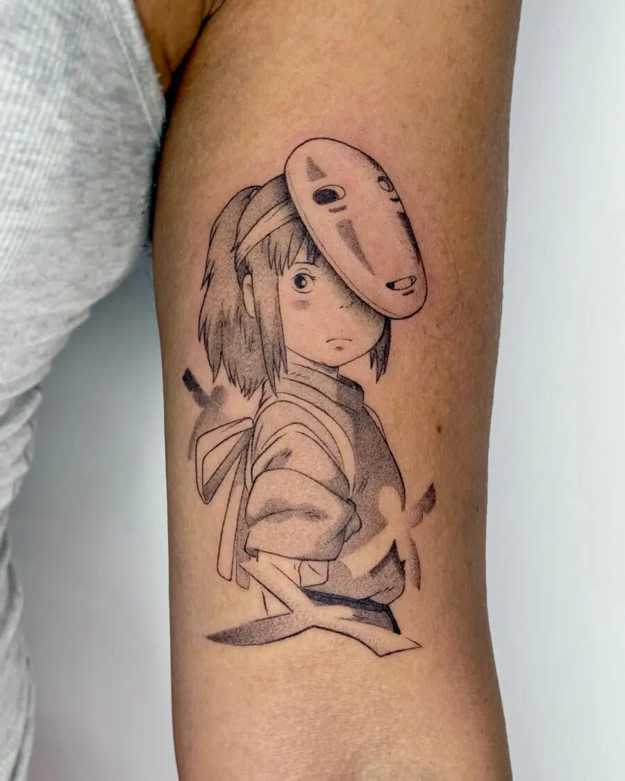 Chihiro's Transformation in Spirited Away Tattoo