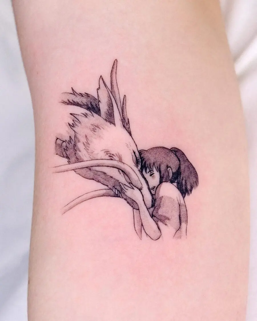 Chihiro and Haku's touching tattoo design