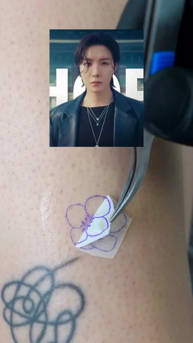 Charming Flower Tattoo in the Making