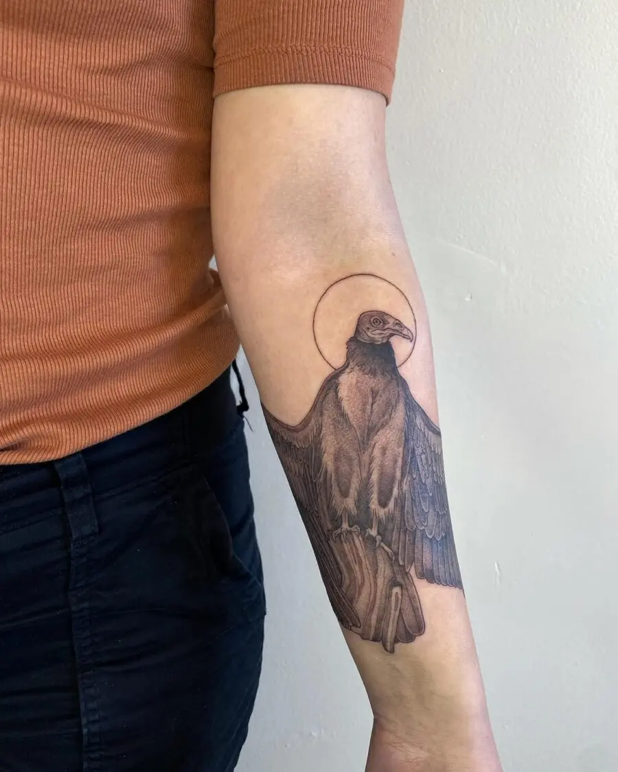 Symbolic turkey tattoo design with intricate details