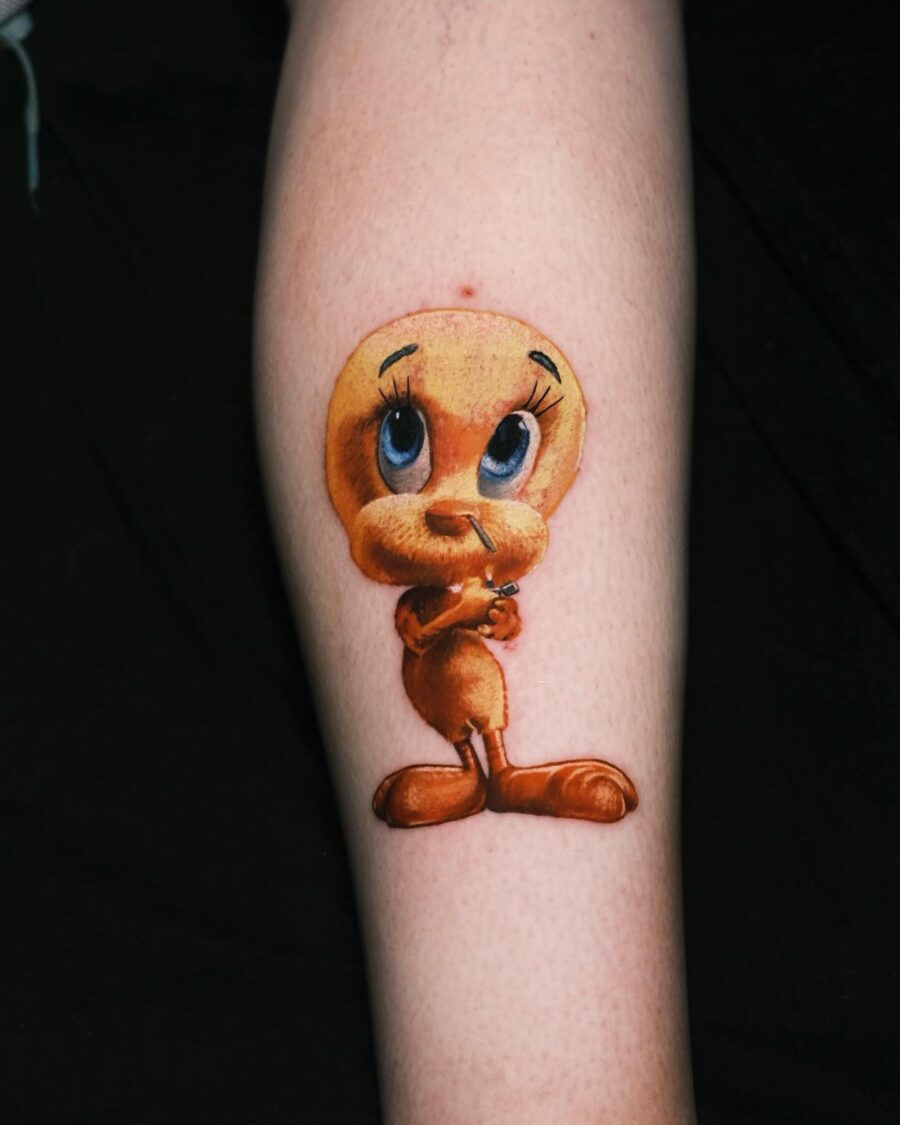 Vibrant Tweety Tattoo Full of Personality
