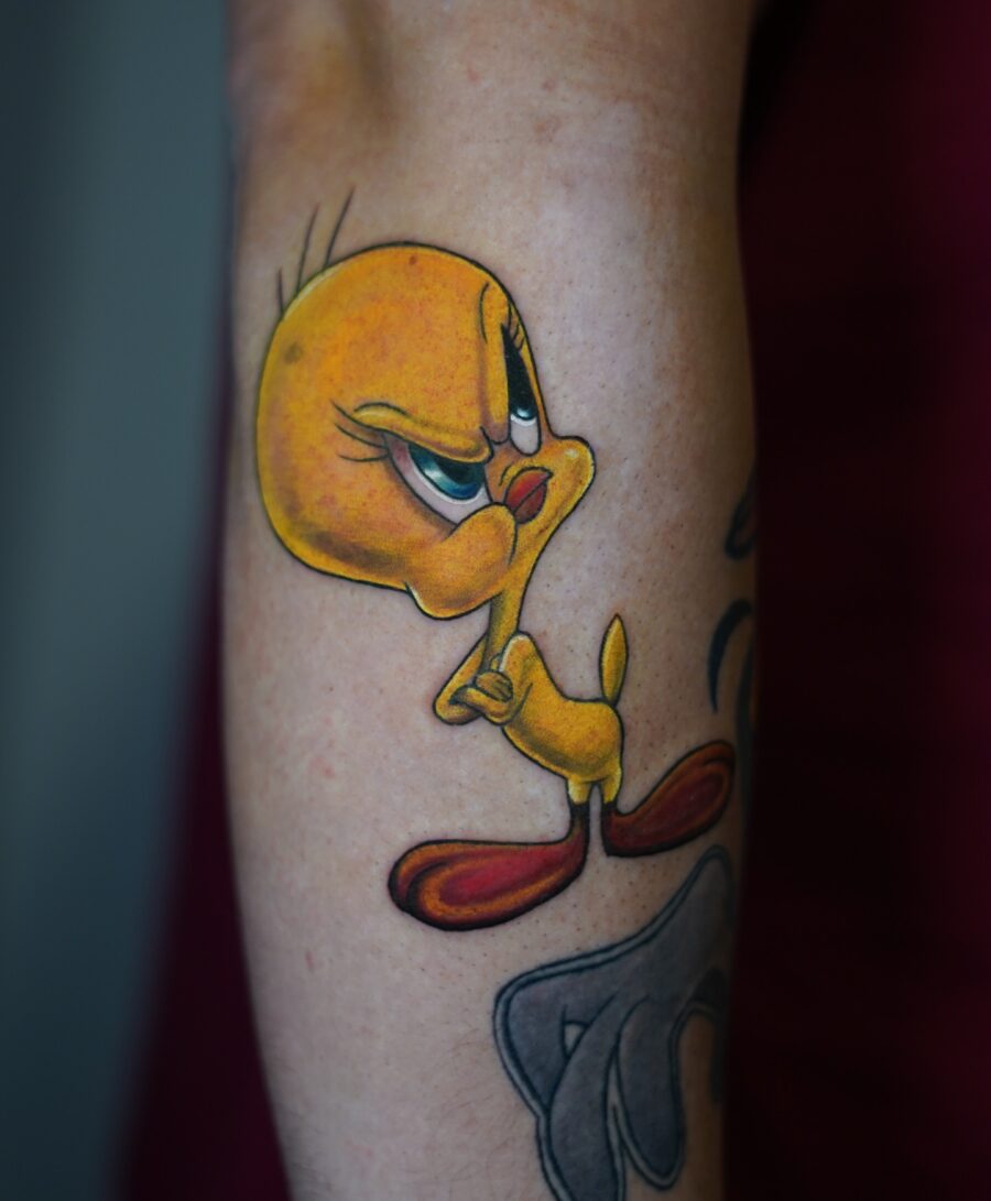 Vibrant Tweety Bird Tattoo Art