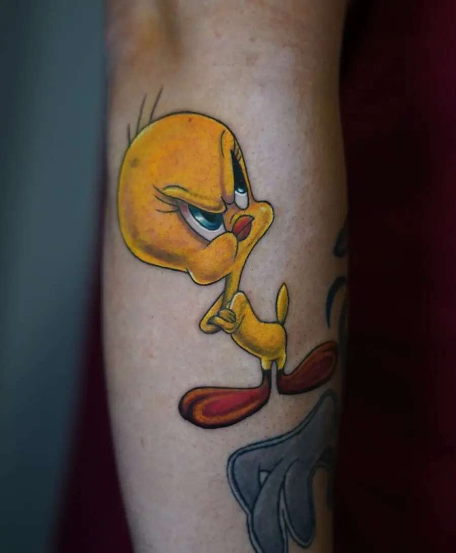 Vibrant Tweety Bird Tattoo Art