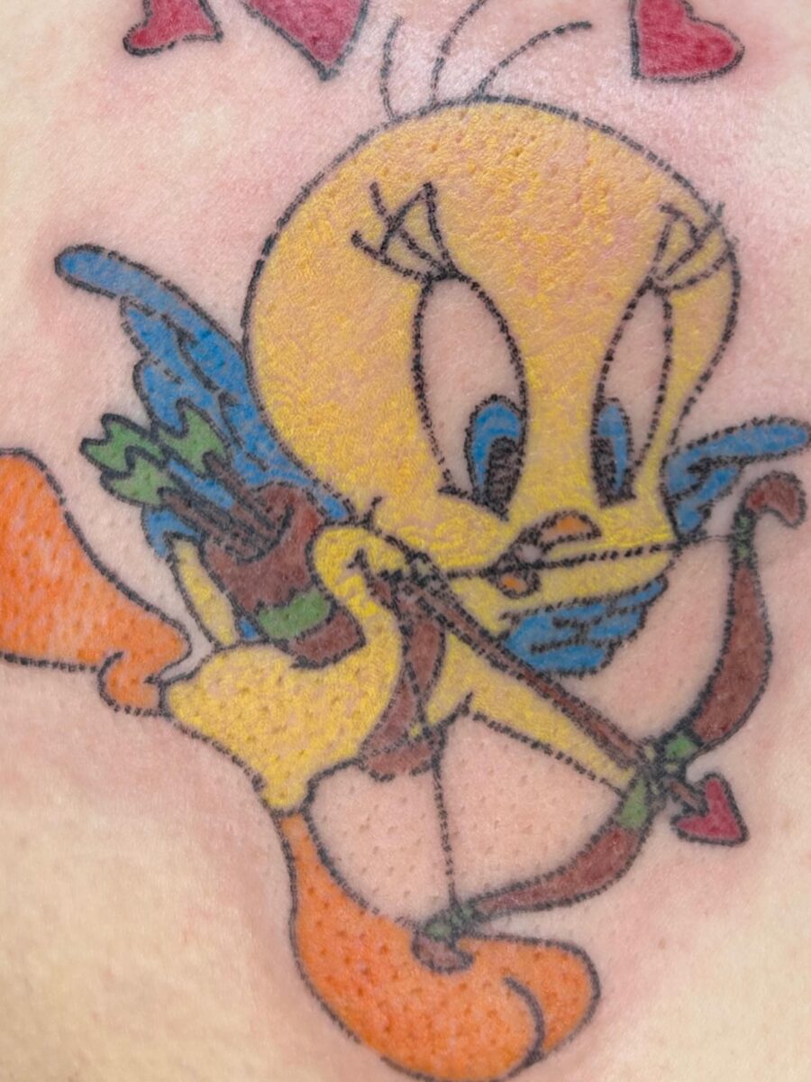 Colorful Tweety Tattoo with Playful Vibes