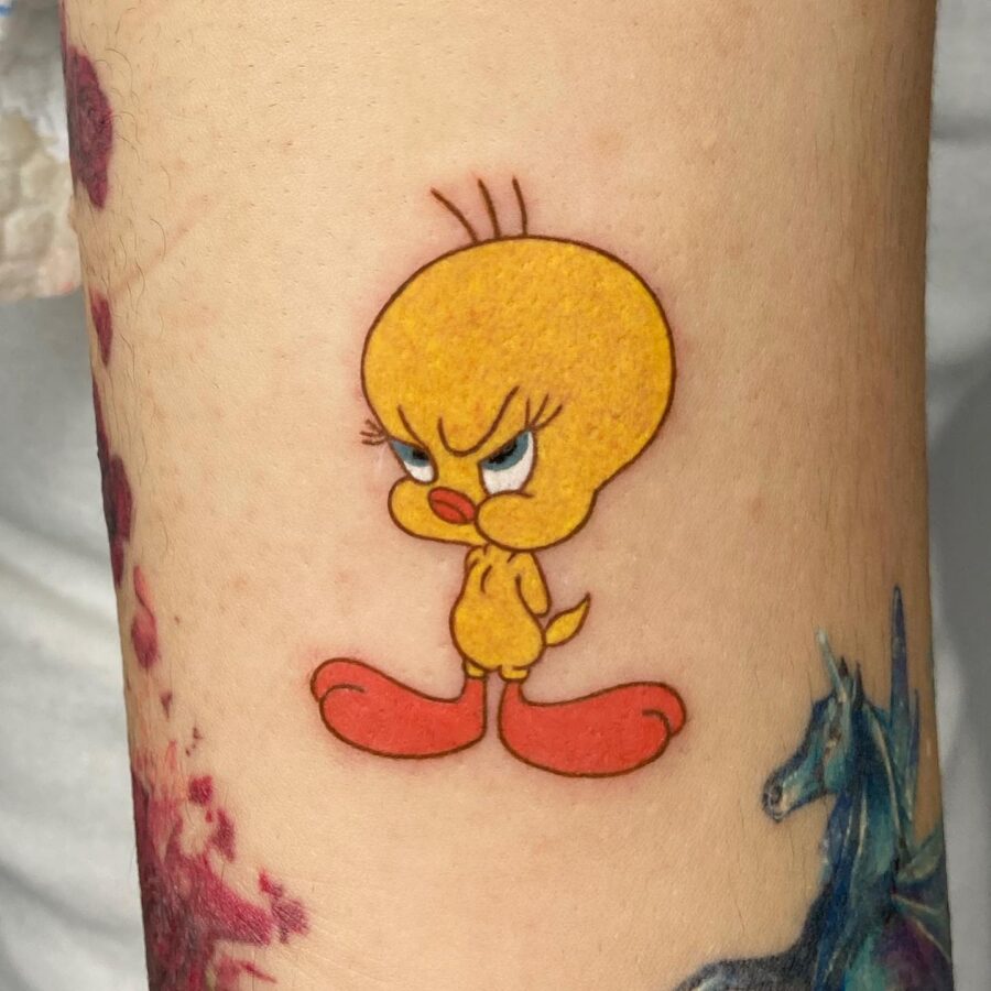 Vibrant Tweety Tattoo Full of Personality