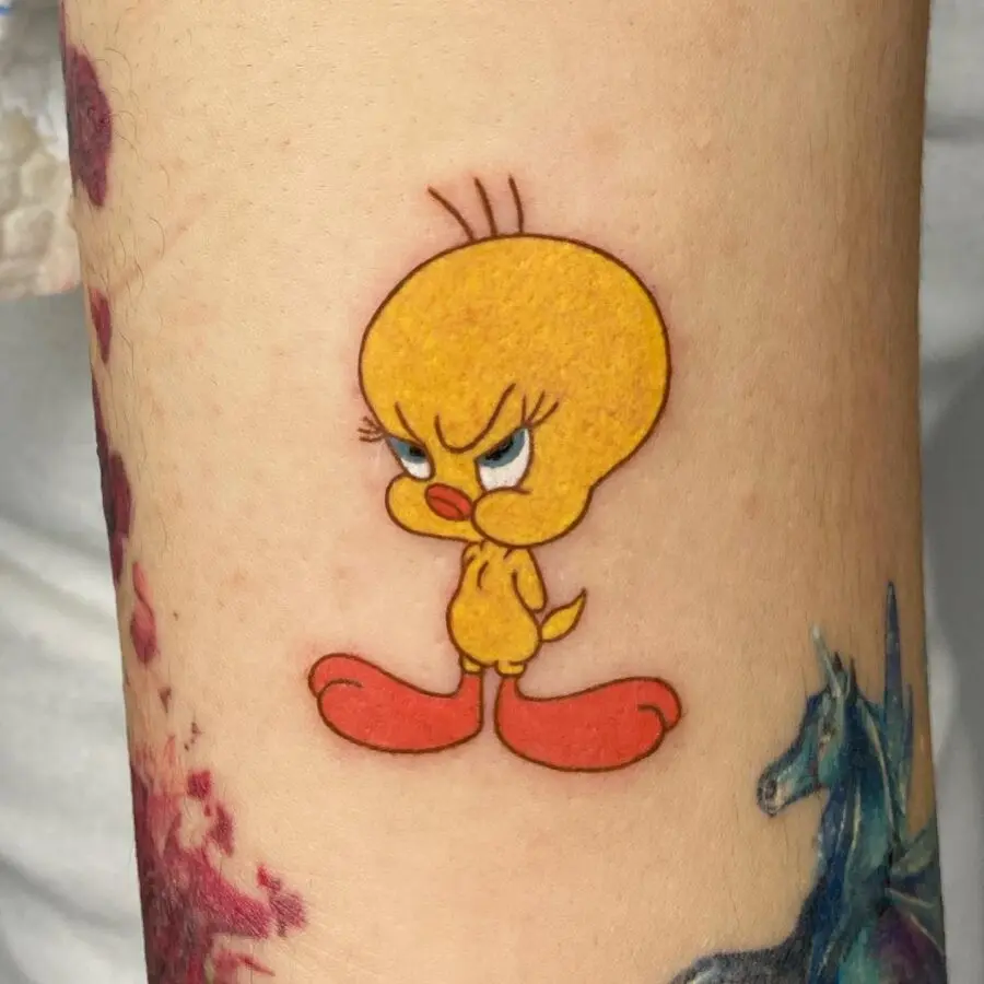 Vibrant Tweety Tattoo Full of Personality